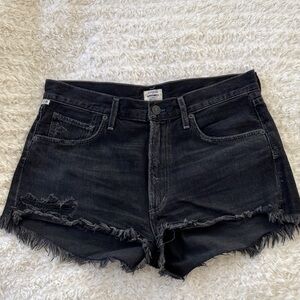 Citizens of Humanity Black Denim Shorts